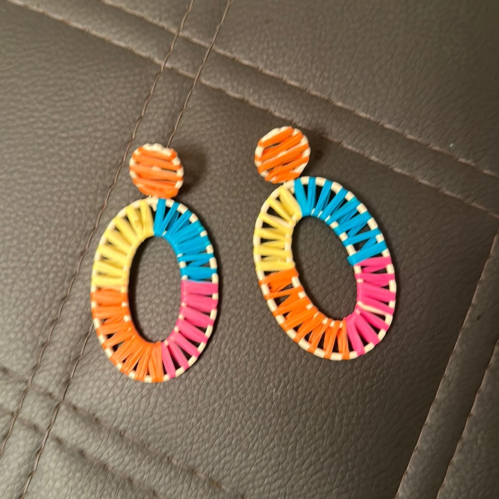 Raffia earrings